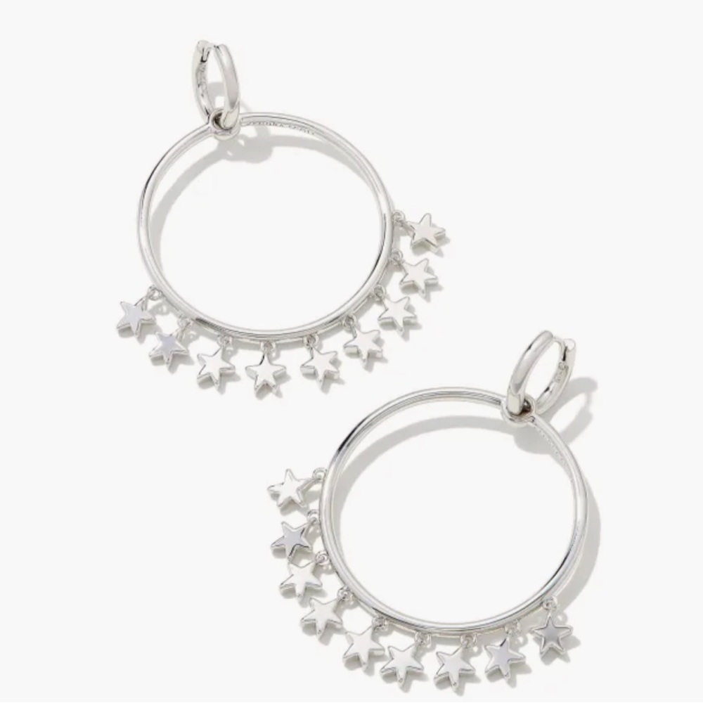 Kendra Scott Sloane Star Convertible Open Frame Earrings in Silver